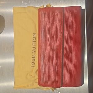 Louis Vuitton Red Epi Leather Sarah Wallet